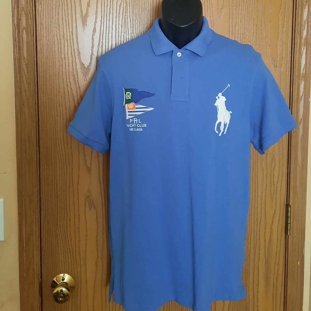 Polo by Ralph Lauren Mens PRL Yacht Club Nautical Blue Polo Shirt